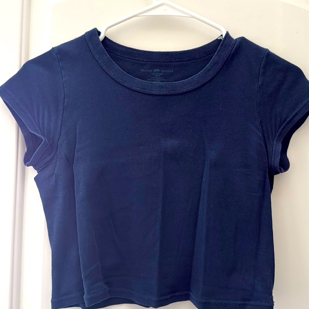 NAVY BRANDY CROP TOP